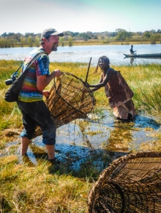 John fishing in the Kavango delta